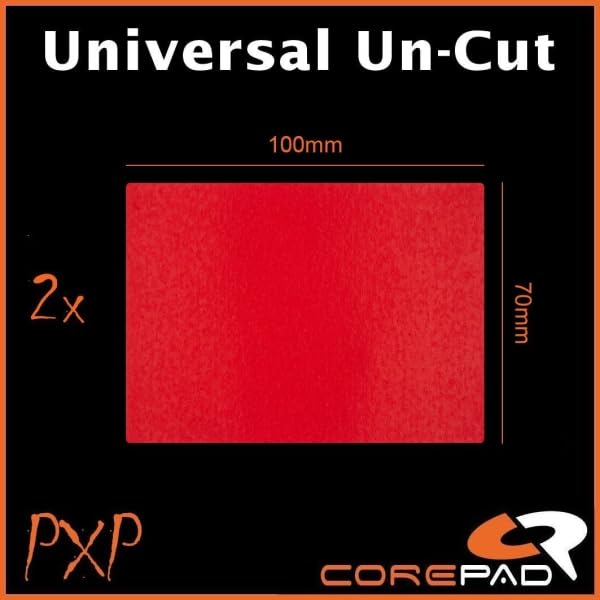 Corepad PXP Grips Universal Un-Cut Sheet, Universal Grip Tape, Soft Polymer Rubber (Red)