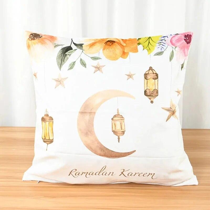 Eid Mubarak Home Decoration Pillowcases Islamic Ramadan Decoration Mosque Muslim Pillowcases Gift