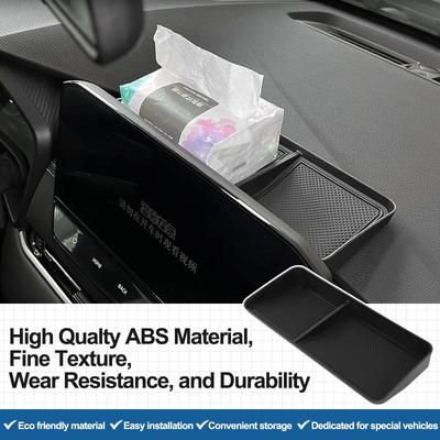 For Mitsubishi Outlander 2022 2023 2024 2025 Behind Screen Dashboard Storage Box Center Console Hidden Organizer Tray Car