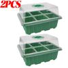 Seedling Tray With Lid 6 Hole Plant Germination Kit Greenhouse Propagation Box With Vent Portable Nursery Pots Succulent Flower