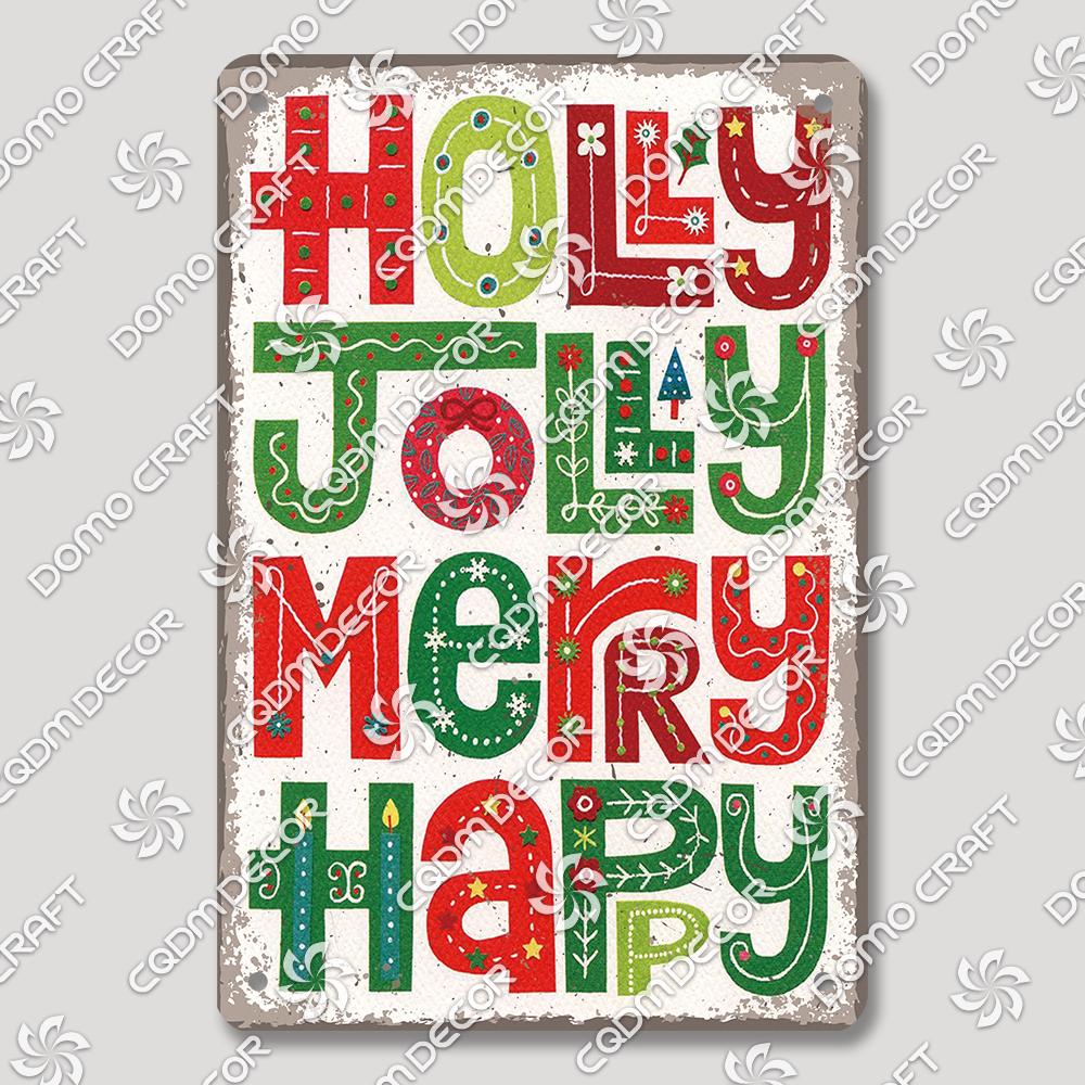 Merry Christmas Hot Cocoa Chocolate Poster Tin Signs Retro Elk Santa Claus Cookies Metal Plate Cafe Kitchen Home Decor Gift