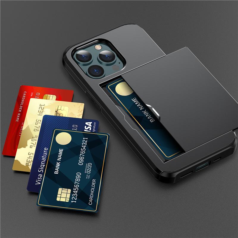 Applicable to iPhone17ProMax mobile phone case, Apple 16 card slider cover armor Samsung S25 armor Note20