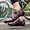 Mountain Road Cycling Shoes With Rotating Dial Unisex Breathable Anti-Slip Bike In Camo Large Sizes
