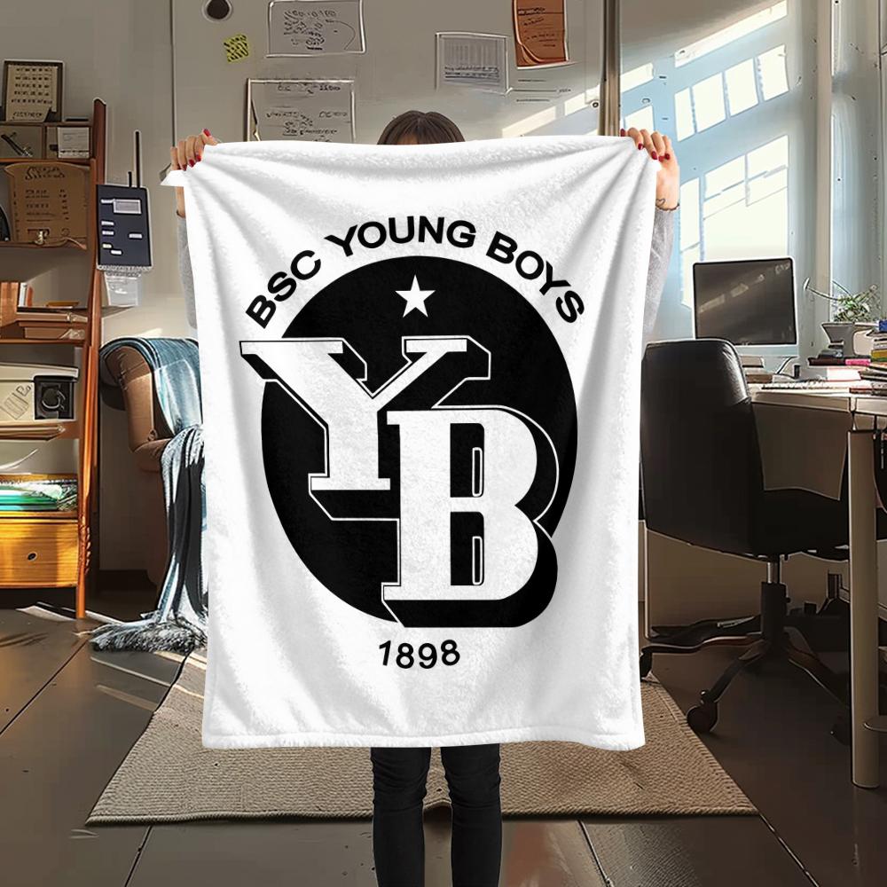 1pz Coperta in Flanella BSC Young Print, Alta Qualità per Tutte le Stagioni, Decorazione per la Casa, Calore e Comfort, Perfetta per Regali di Natale