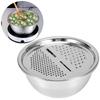3Pcs Three-in-one Grater Bowl Multifunctional Washing Basin Practical Slicing Disc  Kitchen