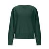 Autumn and Winter Women's Casual Solid Color Pocket Round Neck Long Sleeved Pullover Sweater for Women