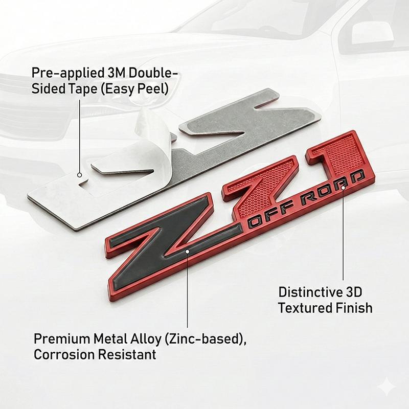 1pc Z71 Off Road Emblem Badge for Chevrolet Silverado GMC Sierra 1500 2500HD 3D Logo Fender Tailgate Decal Car Accessories