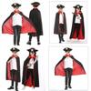 Kids Pirate Captain Outfit With Black Red Vampire Cape And Accessories For Party