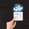 Glow-In-The-Dark Switch Stickers Penguins Elephants Design Self-Adhesive Removable Wall Stickers Suitable For Switches & Outlets