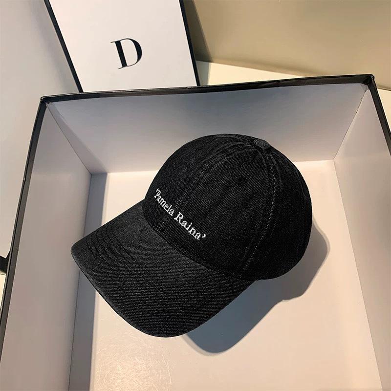 Spring and summer sun protection hat female embroidery letter denim baseball cap youth versatile street students sun protection visor tide