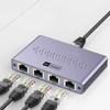 Schnelle Geschwindigkeit 1 bis 4 Port Ethernet Splitter Aluminium Gigabit Netzwerkadapter für mehrere Geräte 1000Mbps