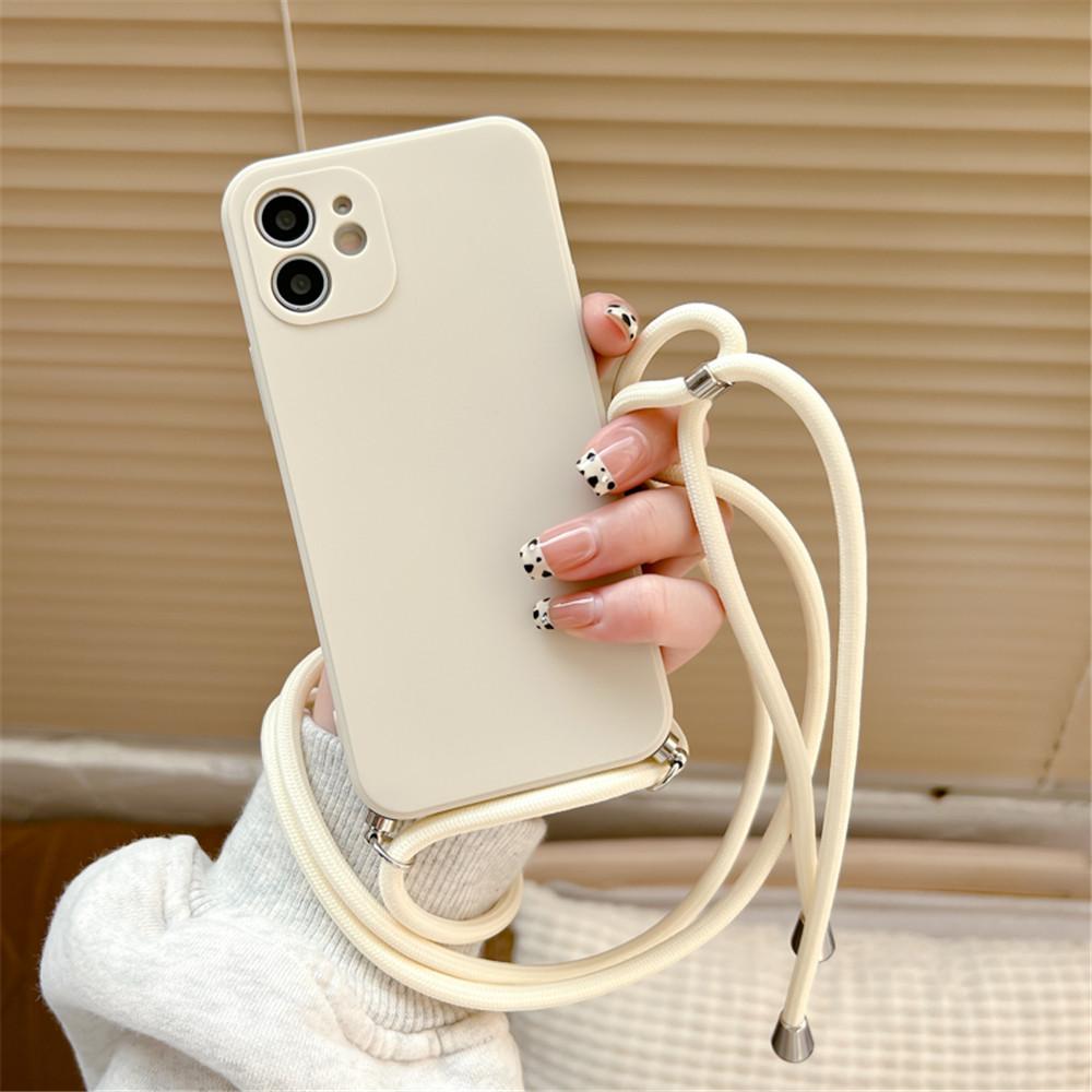 Crossbody Necklace Lanyard Cord Strap Phone Case For Xiaomi Poco X7 X6 X5 X3 Pro M8 M7 M6 F6 F7 F3 F4 POCO C65 C75 C85 Cover