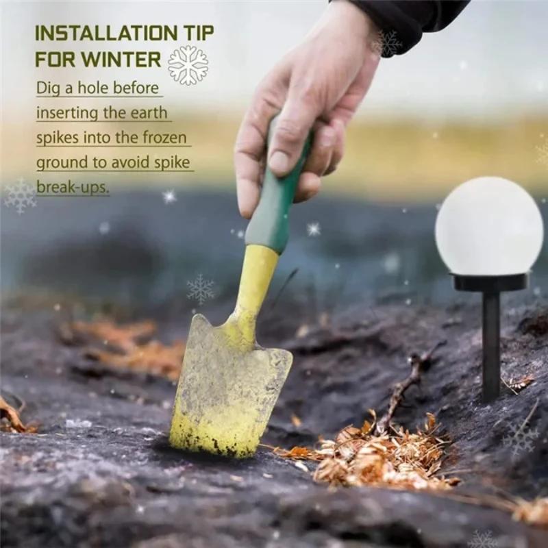 Solar Led Globe Garden Lights Ip65 Waterproof Outdoor Landscape Lighting For Pathway Patio Lawn Deck 1pc