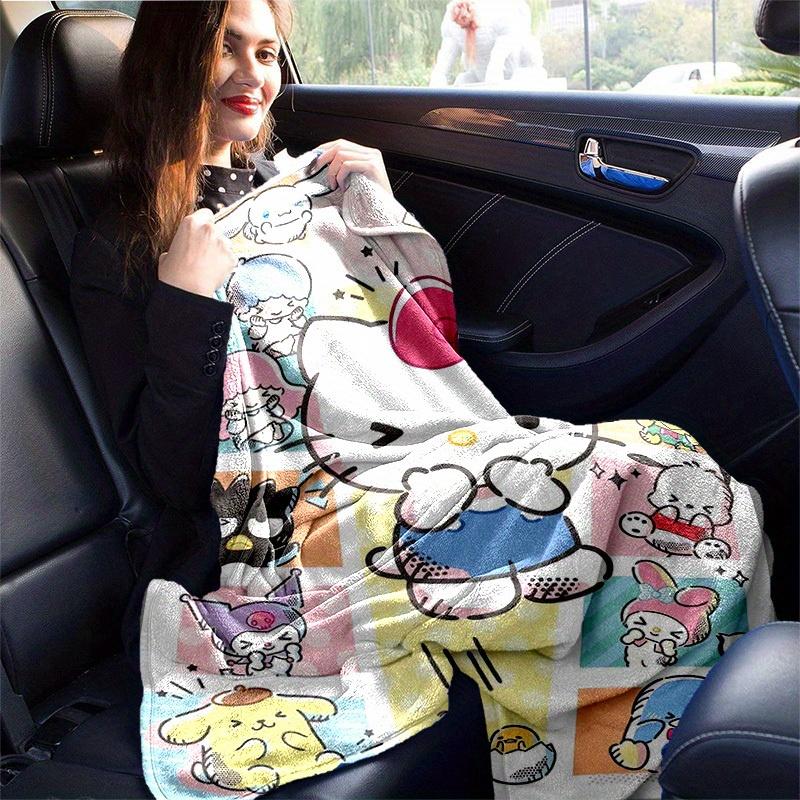 1pc Sanrio Adorable Hello Kitty and Friends Home Decor Blanket: Perfect Gift for Bedroom, Living Room, Travel, Camping, Car, Beach, Office Naps, Cozy