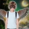 Wings Owl Costume Teens Halloween Bird Cosplay Set Funny Owl Masque Wing Costume For Carnival Performance Party Theater