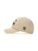 Emelbi Varsity Vintage Cursive Stitch Unstructured Ball Cap Ny (L.Beige)