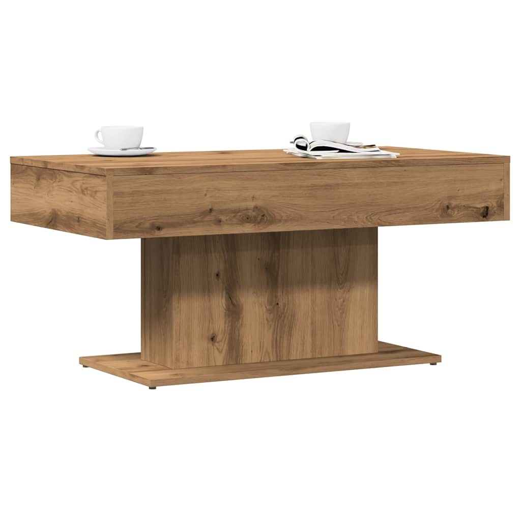Artisan Oak Coffee Table 96 x 50 x 45 cm Engineered Wood