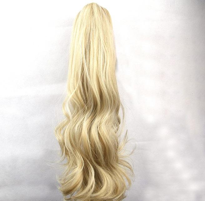 High Temperature Wire Wig European and American Big Wave Catching Ponytail Fashion Curly Hair Bundle