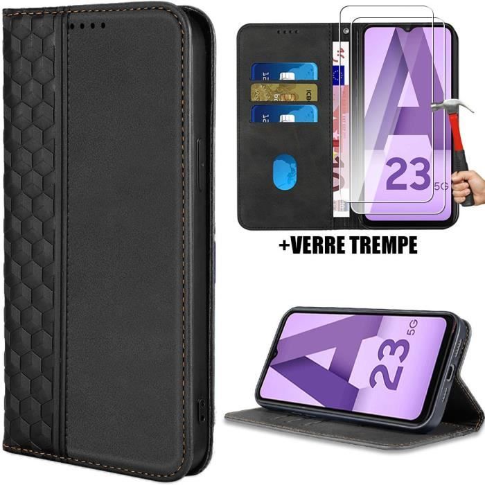 Coque de protection - Samsung - Galaxy A23 5G - Motif Mosaïque - Effet Cuir - Anti-Rayures
