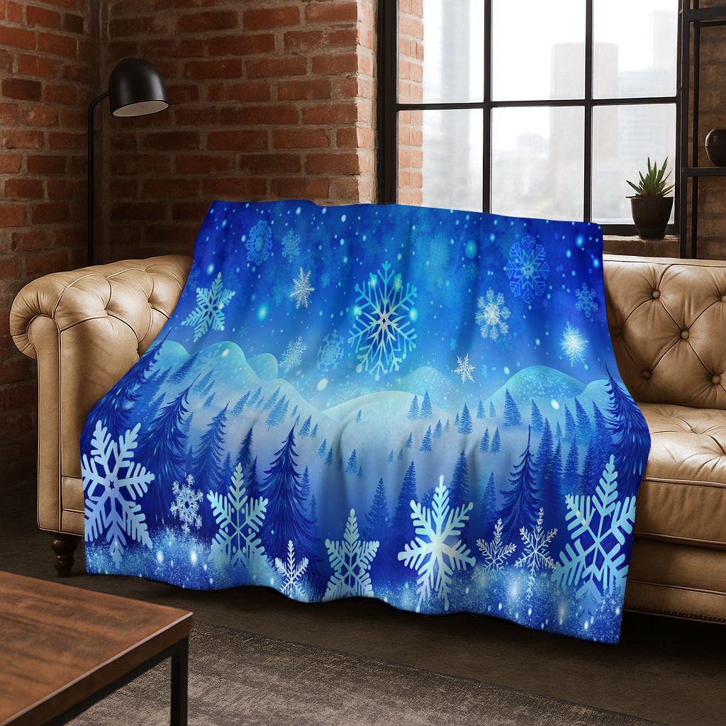 Дед Мороз Веселого Рождества Снеговик Мультяшный Фестивальный Подарок Фланелевое Одеяло, Уютное Мягкое Плед для Дома Спальни Кровати Дивана Ребенка 75x90cm