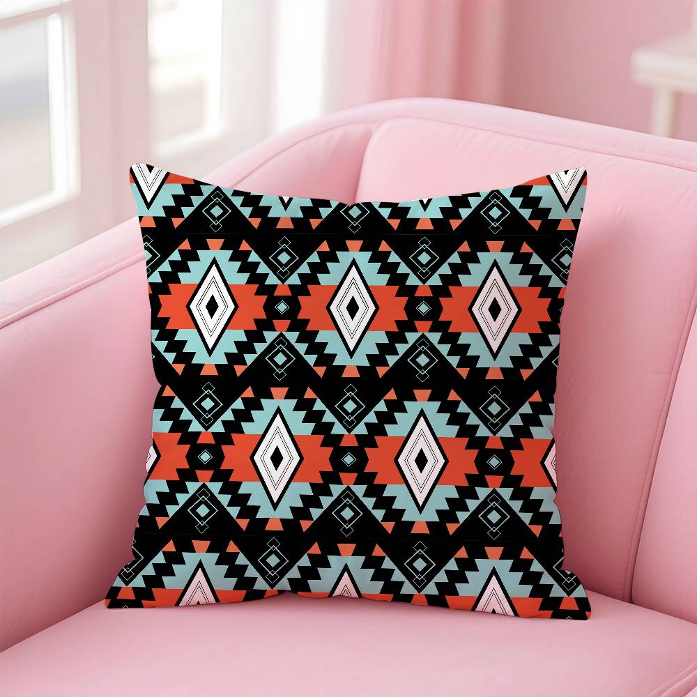 ART Native Fabric Pattern Pillow Case Pattern Printing Pillowcase Living Room Sofa Cushion Cover Bedroom Room Decor