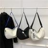 Women's Large Capacity Nylon Crossbody Bag with Wide Strap