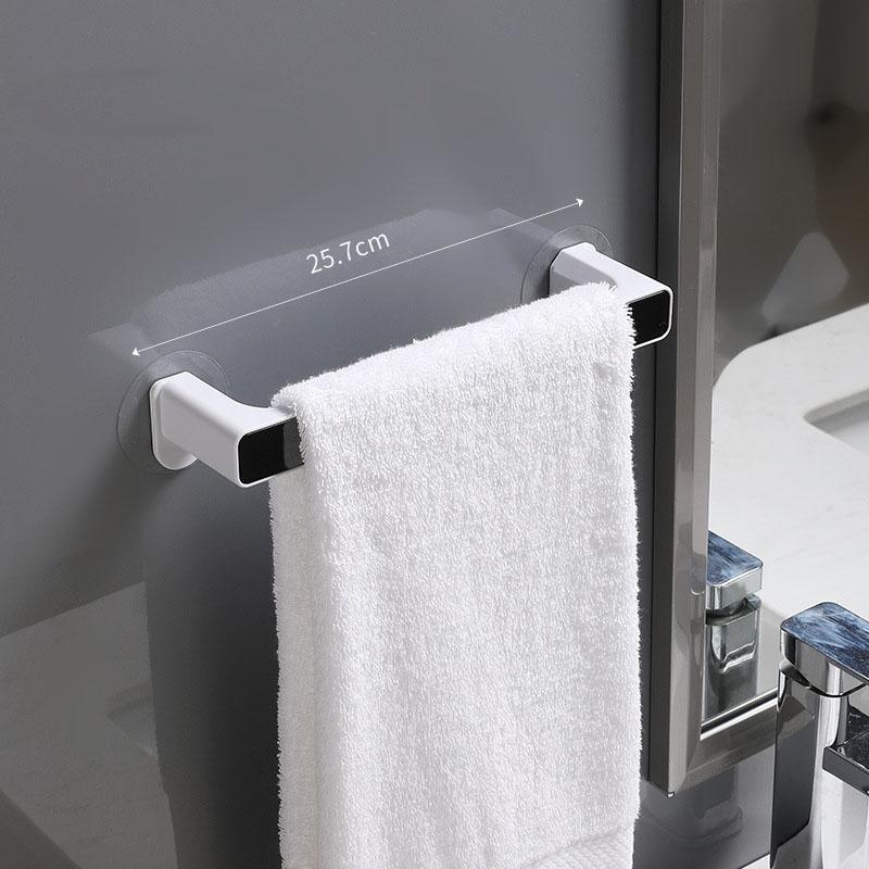 Punch Free Bathroom Towel Storage Rack Toilet Towel Storage Rack Wall-Mounted Bathroom Kitchen Hook