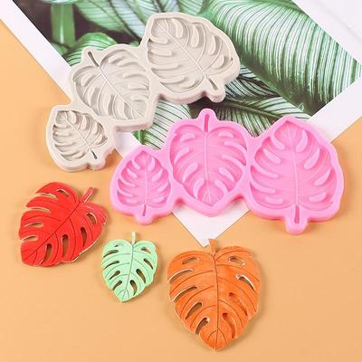 3 Misure Fogli Decorativi Cioccolato Caramella Foglia di Monstera Stampo in Silicone Fondente Decorazione Torta Stampo in Silicone Mano