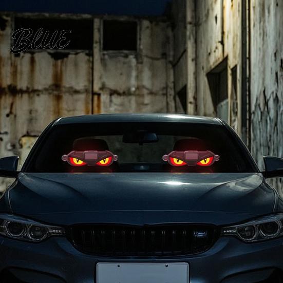 Suction Cup Car Window Light 1/3Pcs Solar Demon Eye for Window LED Devil Dynamic Ambient Lamp with Cup Auto Windshield Vehicle Decorative