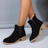 Low Cut Boots 2024 Autumn and Winter New Item, Side Zipper Casual Anti Slip and Wear-resistant Women's Shoes Platform
