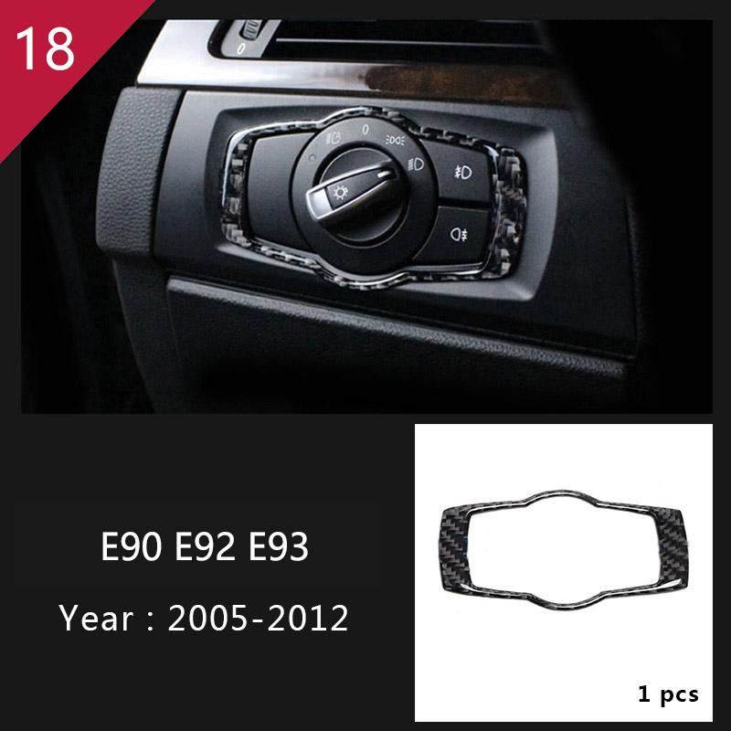 Carbon Fiber Gear Shift Panel Trim Sticker for BMW 3 Series E90 E92 E93 2005-2012 Car Inner Center Control Decorative Accessory