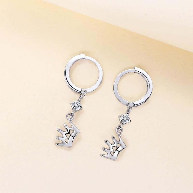 

Crown Ear Buckle Women s Personality Super Flash Car Flower Fashion High Sense Earrings Versatile Jewelry Gift
