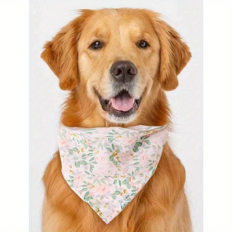 Küçük ve Orta Boy Köpekler İçin Sevimli Çiçek Baskılı Evcil Hayvan Bandanası, Evcil Hayvan Aksesuarı (1 Adet)