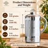 Steel Copper Luxury Design Jug Pitcher, Storage & Serving Water, Beneficial for Health, Volume- 1500 ML