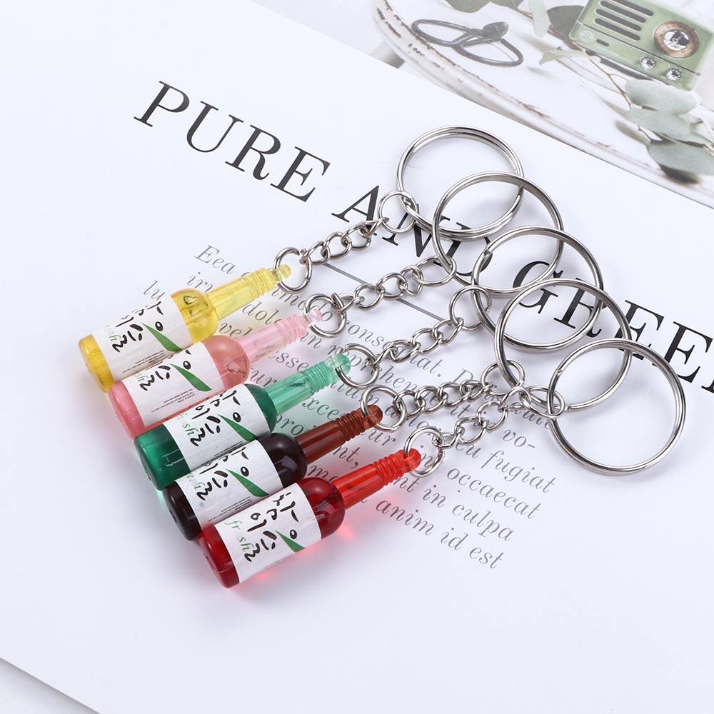Craft Simulation Soju Cans Keyring Simulation Trinket Car Key Accessories Soju Cans Keychain
