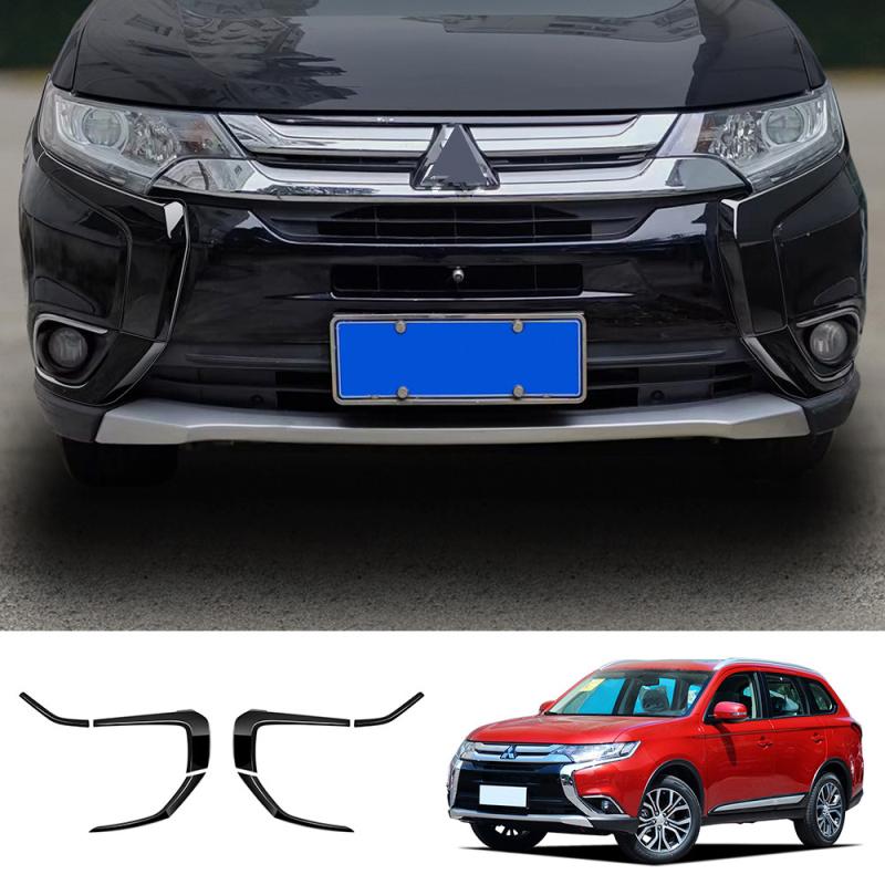 Voor Mitsubishi Outlander 2016-  2024 Koplamp Lamp wenkbrauw koplampkap sierlijst Voor Mistlamp Mistlamp Lampkap sticker
