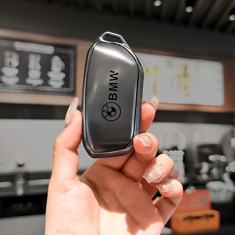 Car Sticker Hot 2025 Gun Gray TPU Car Remote Key Case Cover Shell For BMW I7 X7 G07 LCI IX I20 X1 U11 7 Series G70 G09 XM U06 G8