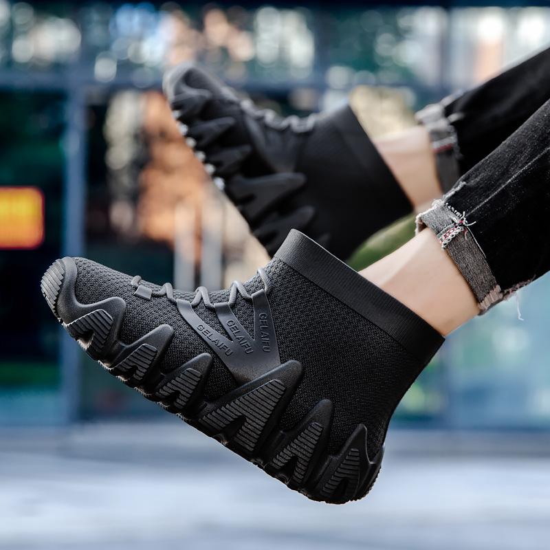 2025 Neue Outdoor-Wasserschuhe, Modische und lässige Regenschuhe, Verdickte wasserdichte Herrenschuhe zum Angeln und für Flusswanderungen