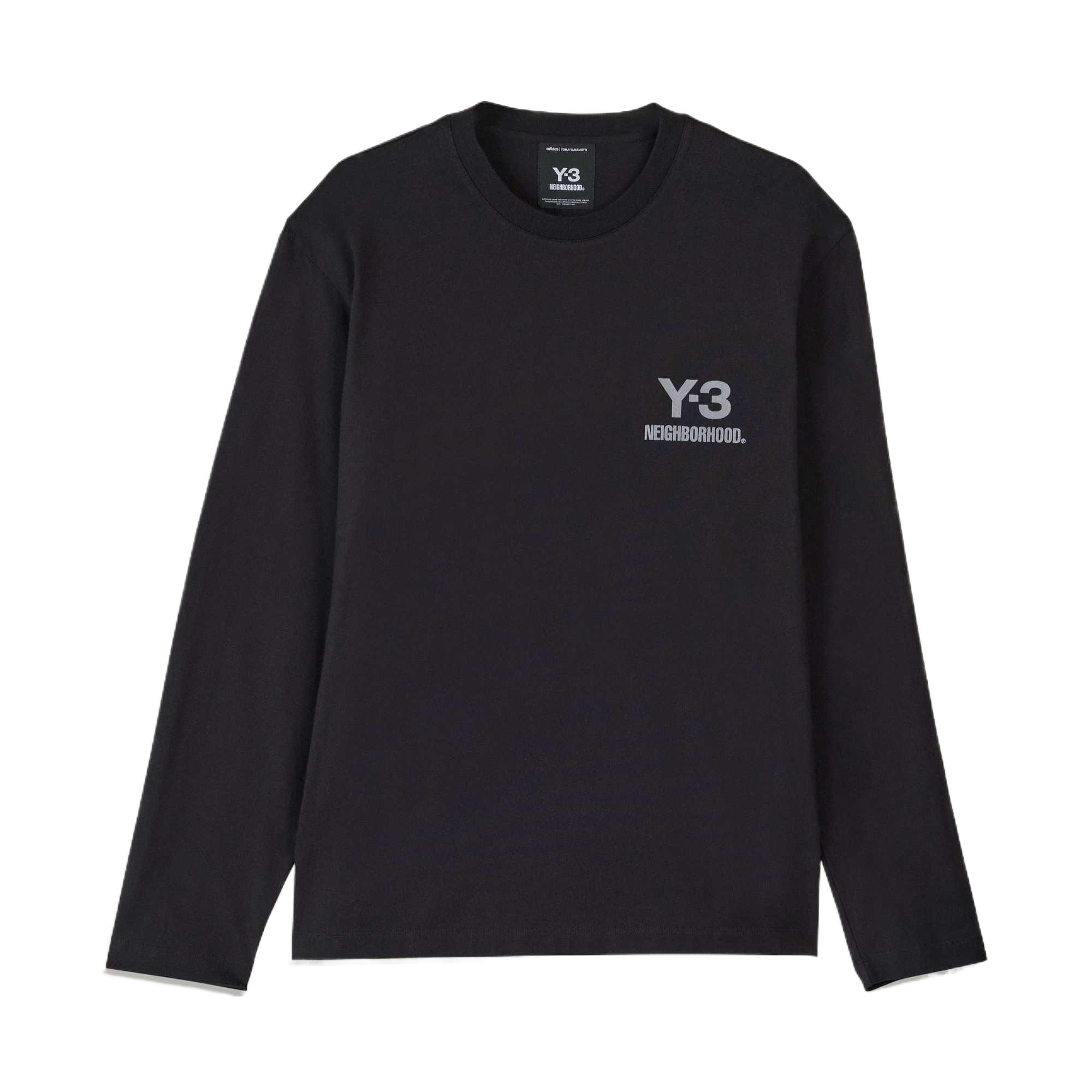adidas Y-3 x Neighborhood Logo Long-Sleeved Relaxed T-Shirt Black Men s JW7001 XL