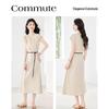 Fleeting Years Elegant V-Neck Midi Dress