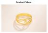 Cazador Minimalist Sea Wave Rings for Women Men Stainless Steel Finger Ring Jewelry Party Birthday Anniversary Gift Wholesale