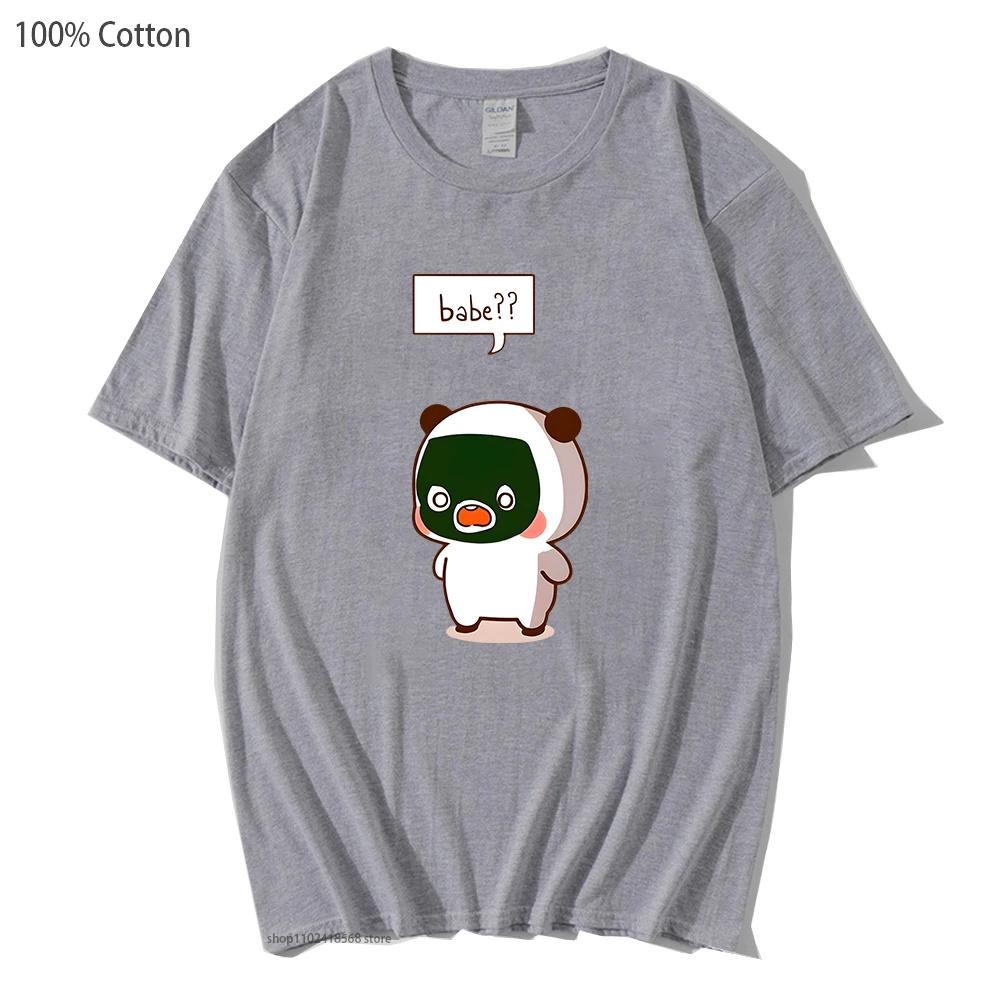 Couple Tshirt for Women Men Funny Bubu Babe Dudu Graphic T-Shirts Men s T Shirt Panda Bear Clothes Summer Tee-shirt 3XL