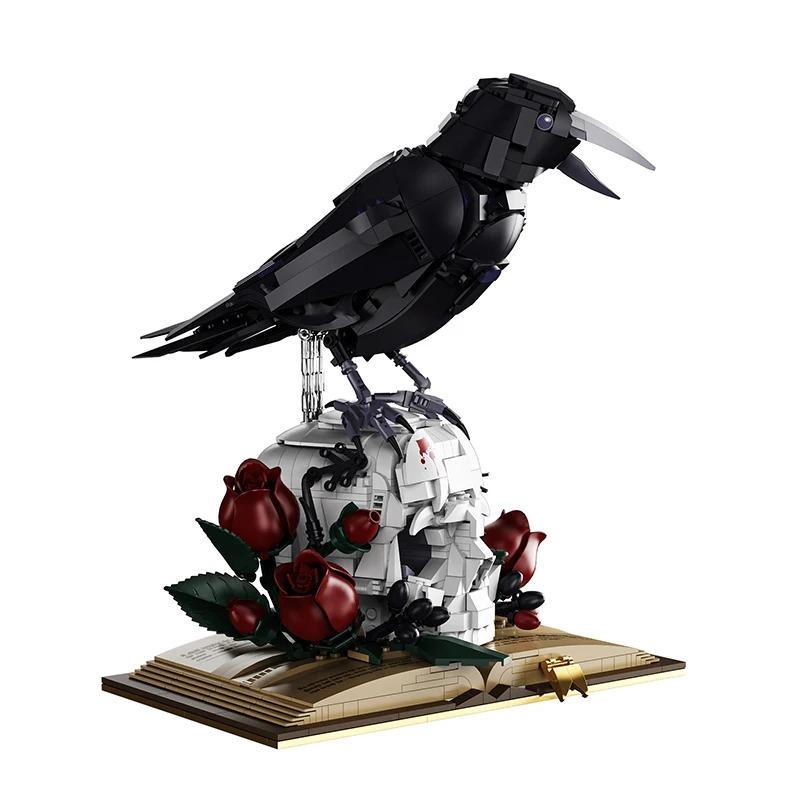 Creative 1358Pcs Crow Skull Magic Book Building Blocks Gothic Crossbones Home Decoration Assembly Bricks MOC Toys Halloween Gift