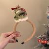 Plush Christmas Themed Headband Festival Props Hairhoop Family Gathering Headwear Holiday Celebration Party Headpiece