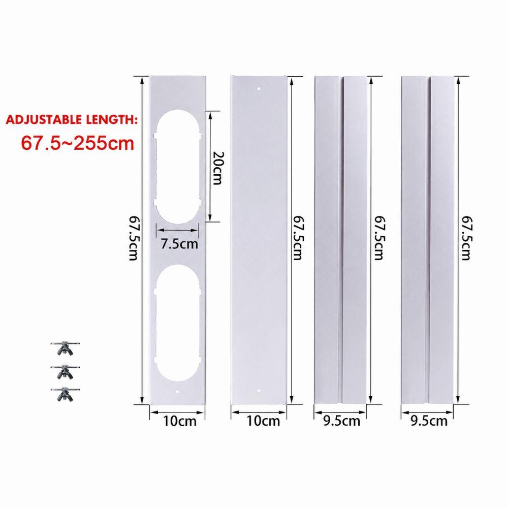 2/3/4pcs Adjustable Height Window Slide Plate Kit PVC Windshield New Window Sealing Plate Home Use