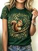 Neues Eichhörnchen Tier 3D Druck T-Shirts Damen Sommer Lässig Kurzarm Rundhals T-Shirt Harajuku Y2K T-Shirts Tops Damenbekleidung