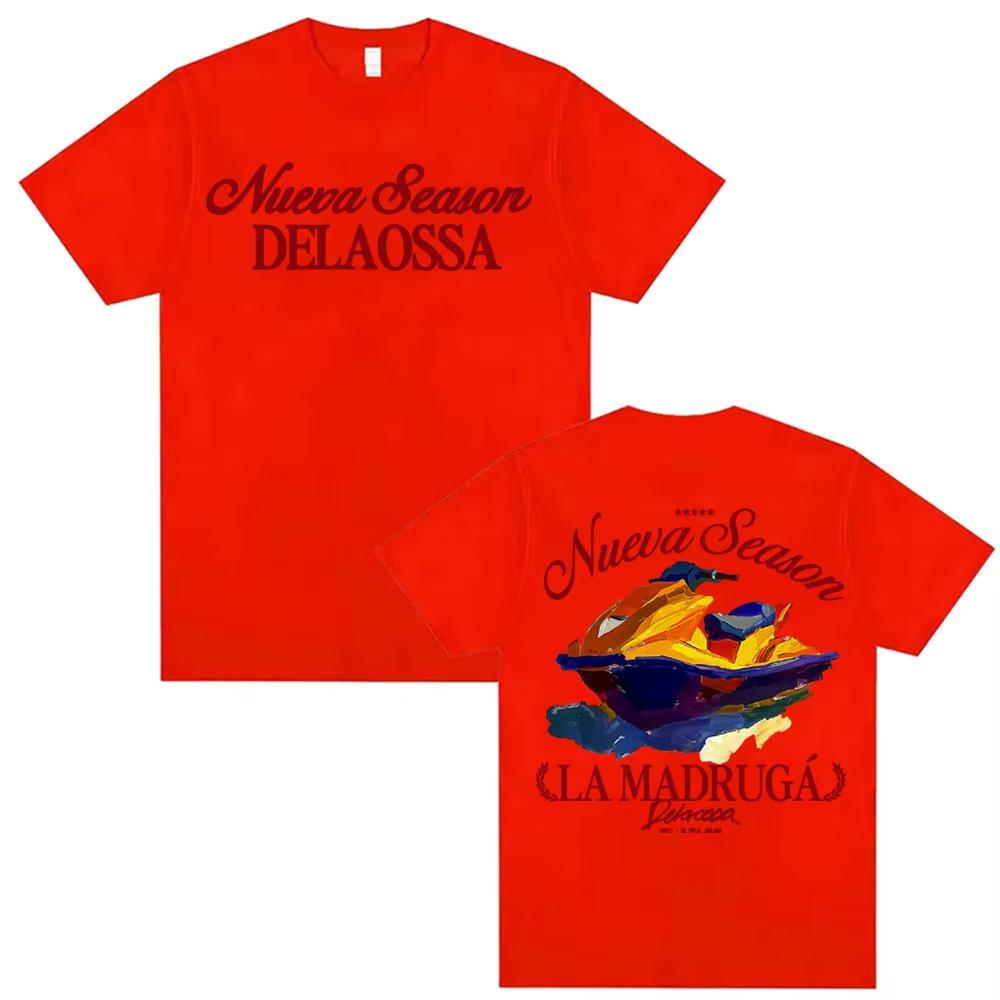 

Rapper Delaossa La Madruga Tour 2026 Graphic 100Cotton Tshirt Unisex Fashion Hip Hop Casual Retro Short Sleeve Shirt 4XL