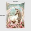 A Unicorn Print Flannel Blanket, a Gift for African Girls, Granddaughters, And Daughters, Perfect for Holidays, Versatile for Ou