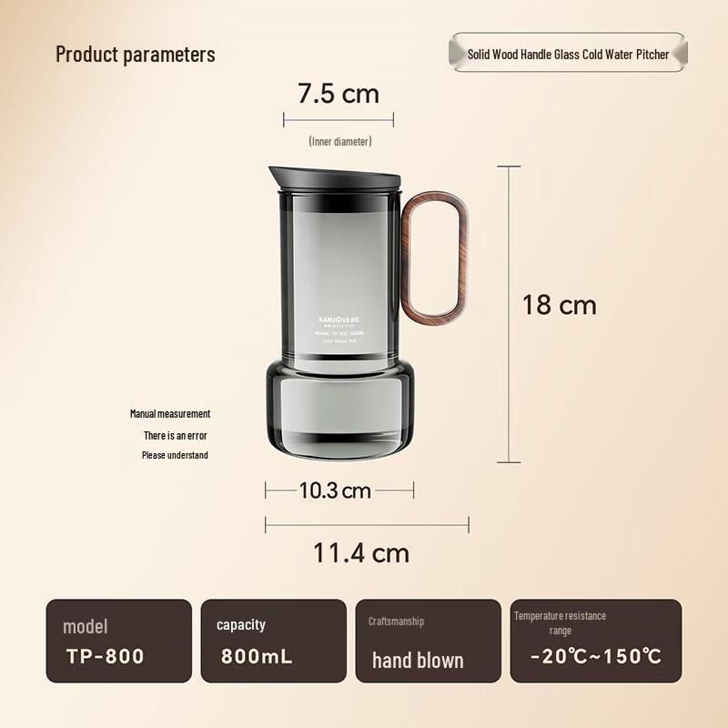 KAMJOVE Borosilicate Glass Teapot and Cold Water Pitcher