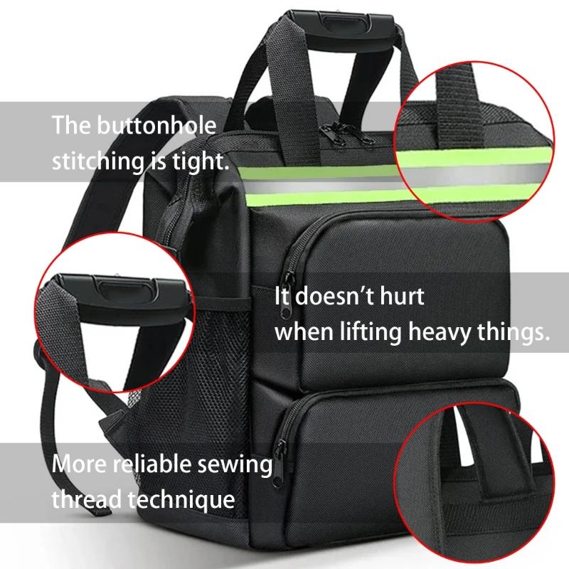 High Strength Large Capacity Electrician Tool Bag with Multiple Pockets for Easy Organization Easy Tool Access & Storage